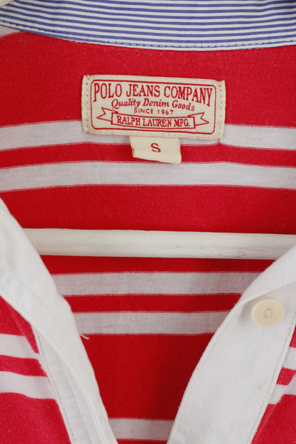 Polo Jeans Company Polo da donna S Top in cotone a righe rosse