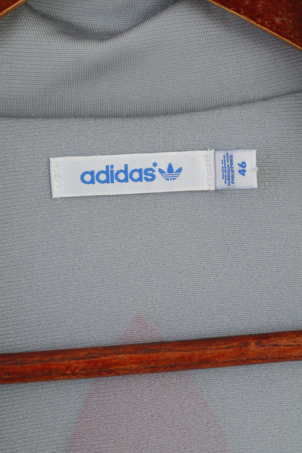 Felpa Adidas Donna 46 L Felpa grigia rosa vintage lucida con zip intera Activewear