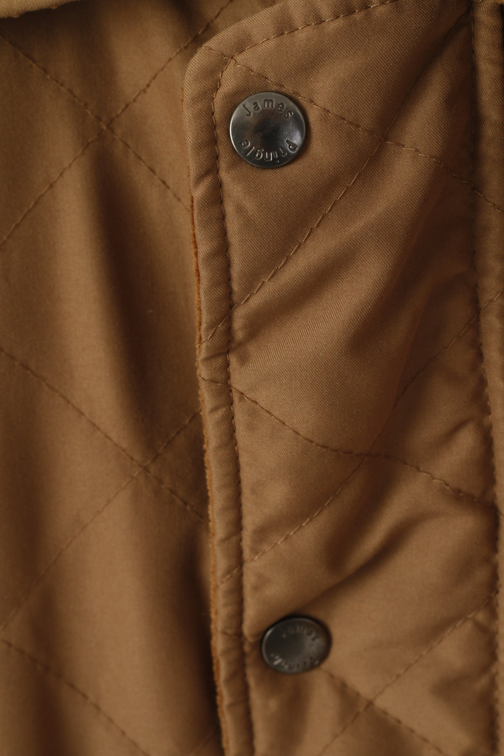 James Pringle Men M Jacket Brown Quilted Full Zipper Lightweight Casual Top