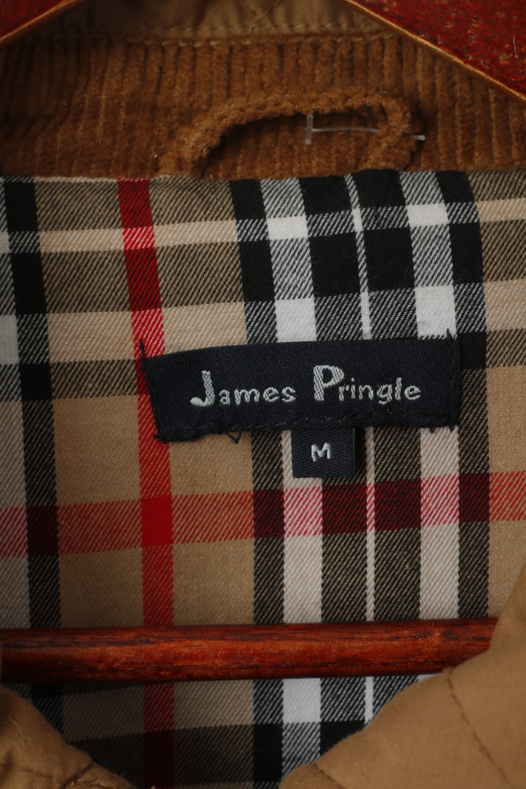 James Pringle Men M Jacket Brown Quilted Full Zipper Lightweight Casual Top