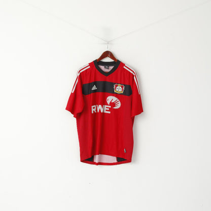 Adidas Bayer Leverkusen Men L Shirt Red Vintage Football Trikot Jersey Philipp Top
