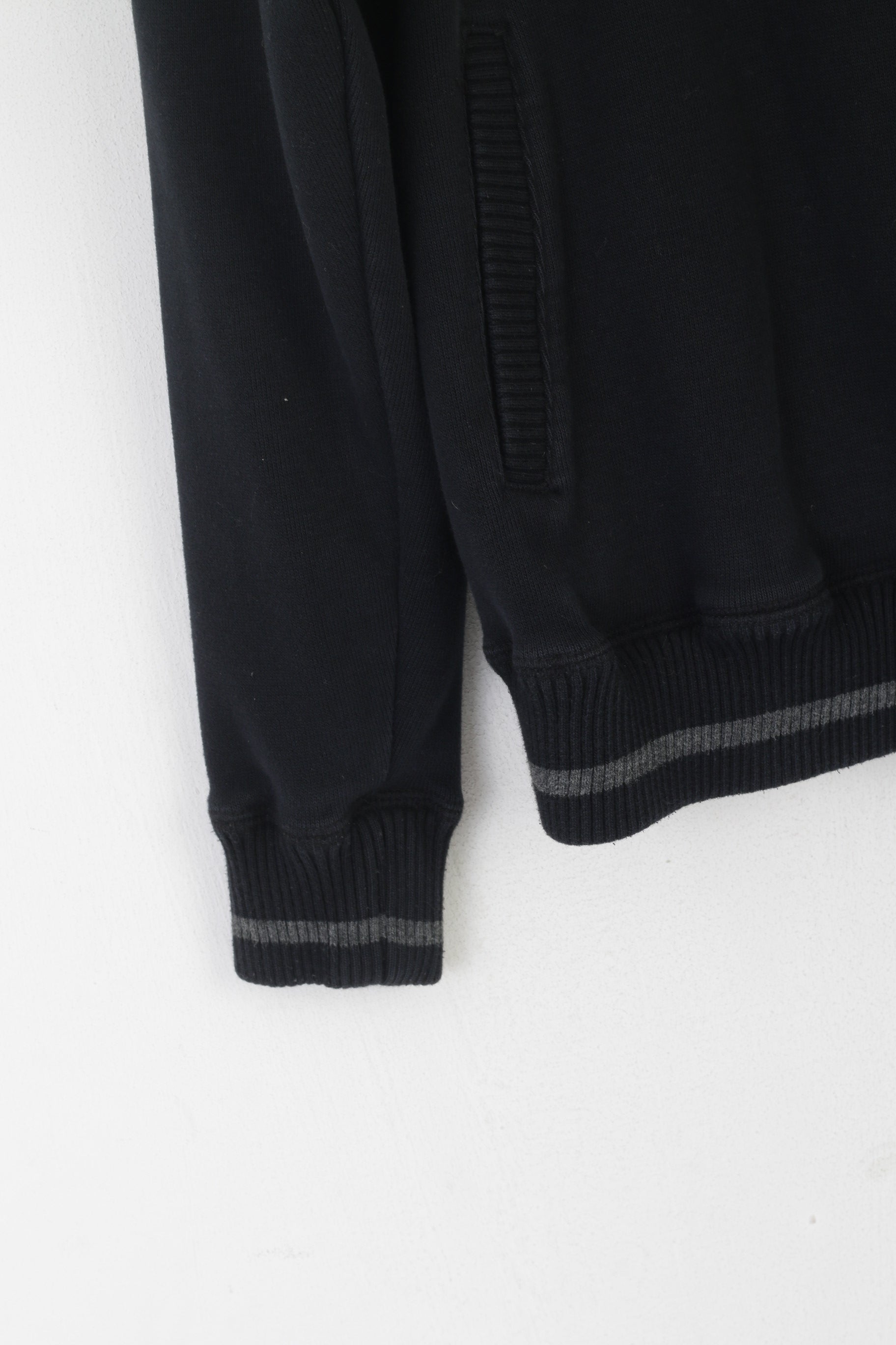 Kangol femmes 16 XL sweat noir coton Vintage pleine fermeture éclair haut de Sport