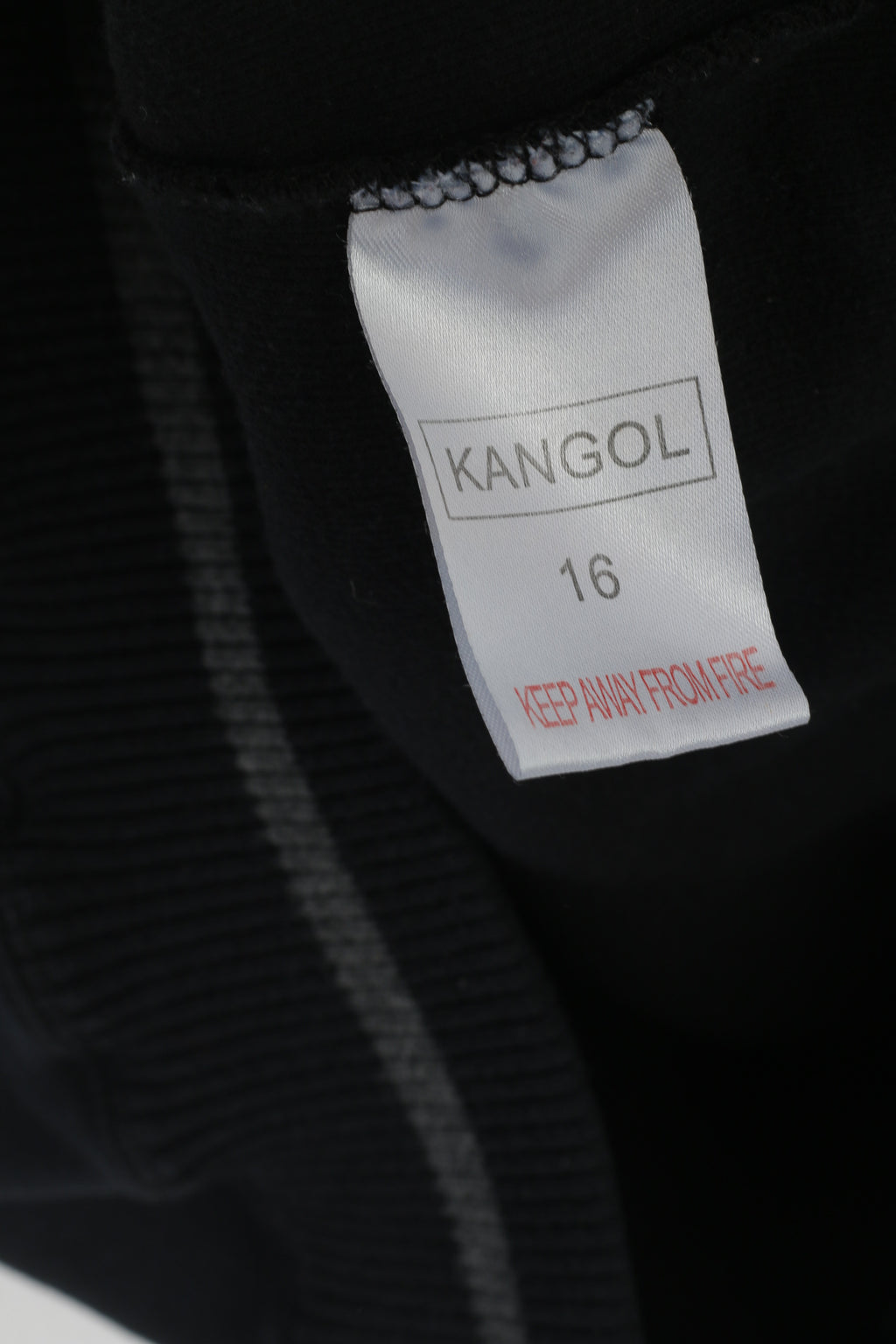 Kangol femmes 16 XL sweat noir coton Vintage pleine fermeture éclair haut de Sport