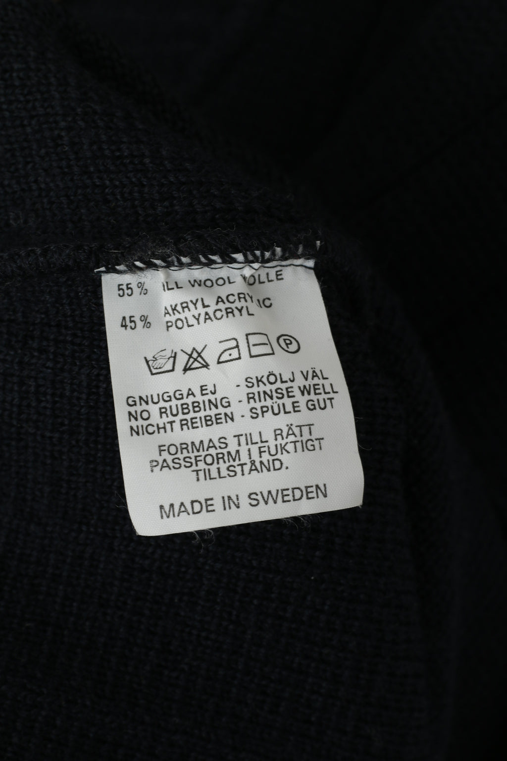 Carlo Manzoni Men M Sweater Navy Wool Button Front Cardigan Shawl Collar Top