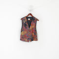 Sue Ellen Femmes 42 M Gilet Coloré Abstrait Vintage Brillant Viscose Gilet