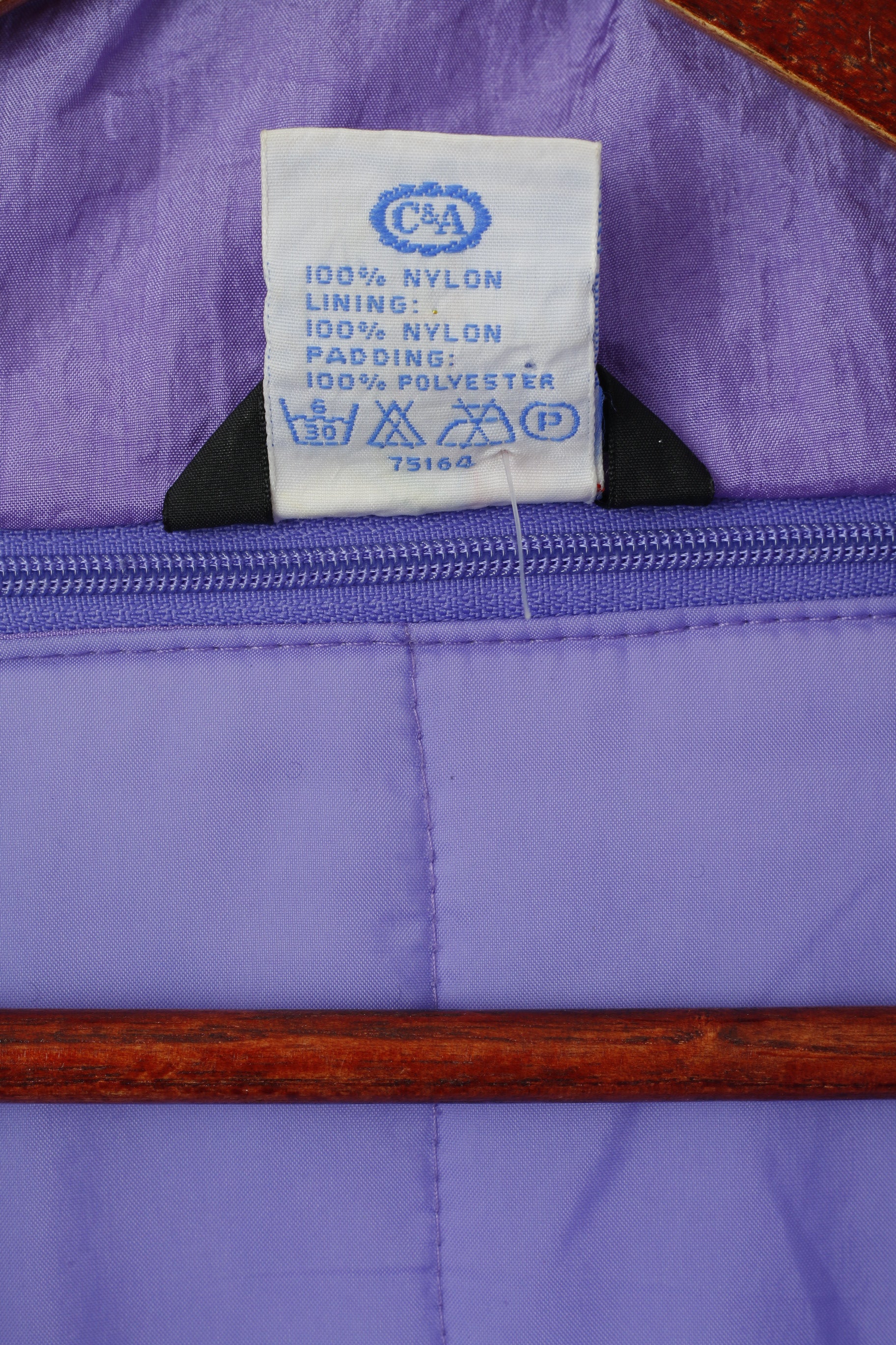 C&amp;A Rodeo Femmes 12 M Veste Violet Nylon Rembourré Bomber Vintage Épaulettes Top