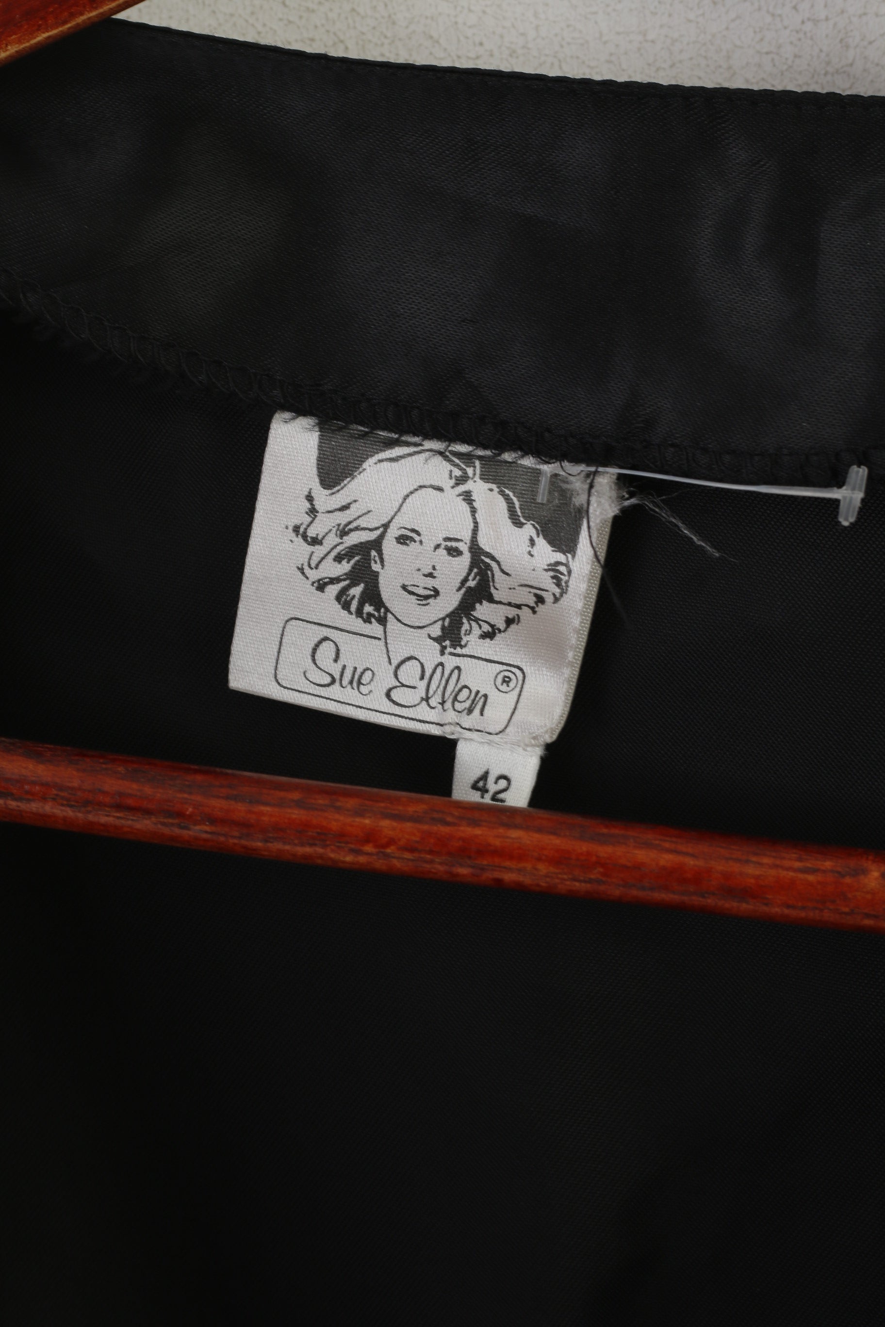 Sue Ellen Women 42 M Waistcoat Colorful Abstract Vintage Shiny Viscose Vest