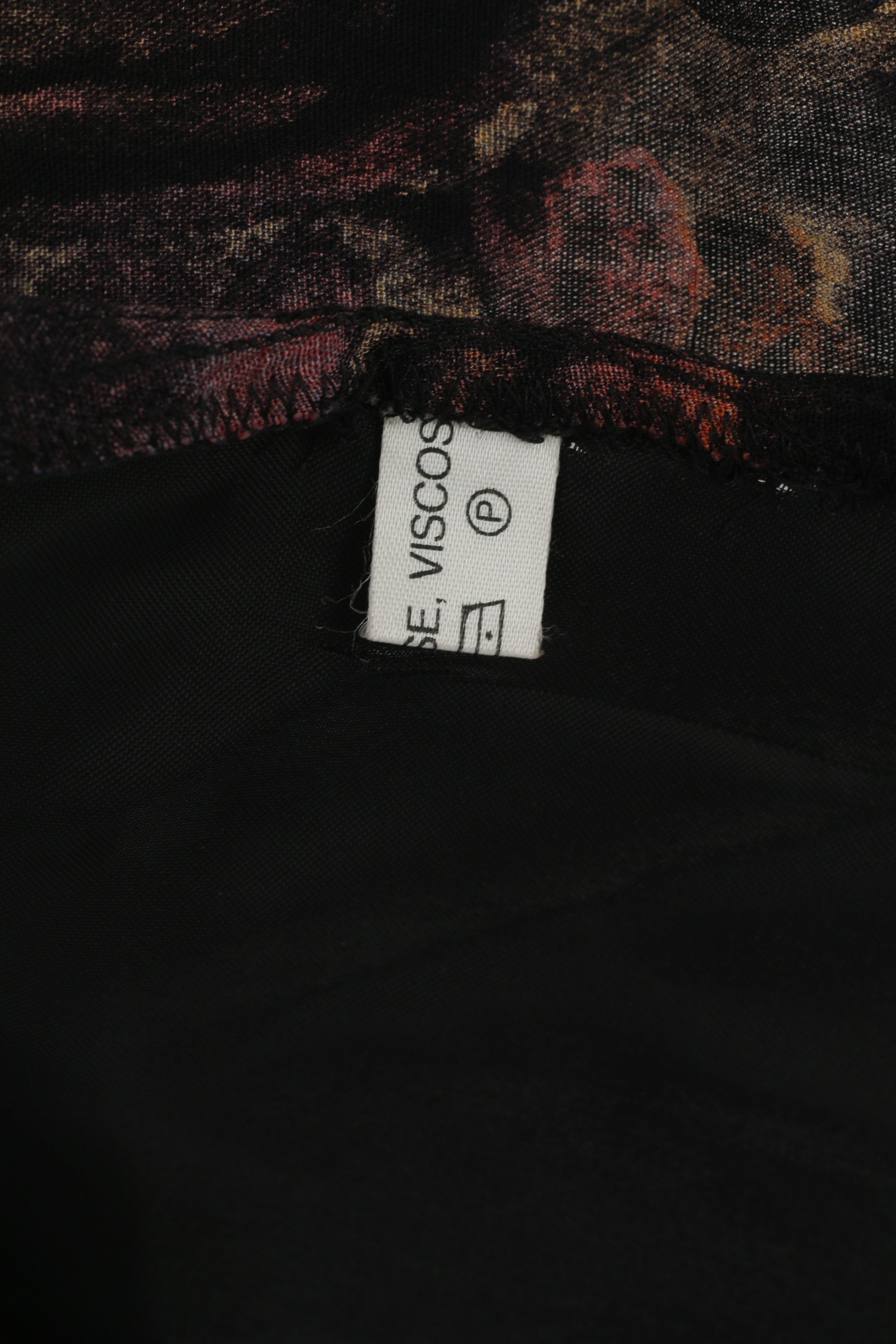 Sue Ellen Women 42 M Waistcoat Colorful Abstract Vintage Shiny Viscose Vest