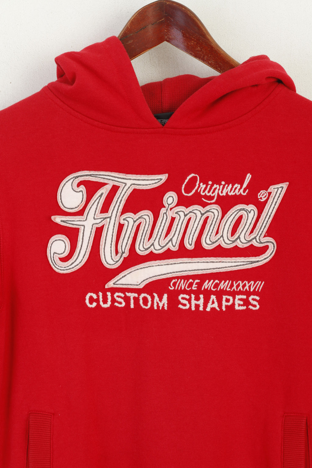 Original Animal Girls 11-12 Age Sweatshirt Red Hood Cotton Jumper Sport Top