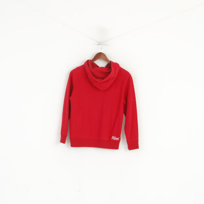 Original Animal Girls 11-12 Age Sweatshirt Red Hood Cotton Jumper Sport Top
