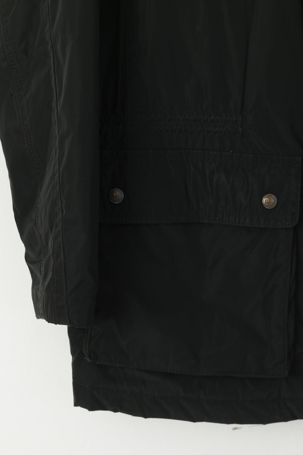 Pierre Cardin Paris Hommes 56 XL Veste Noir Casual Heritage Boutons Détaillés Zip Top Top