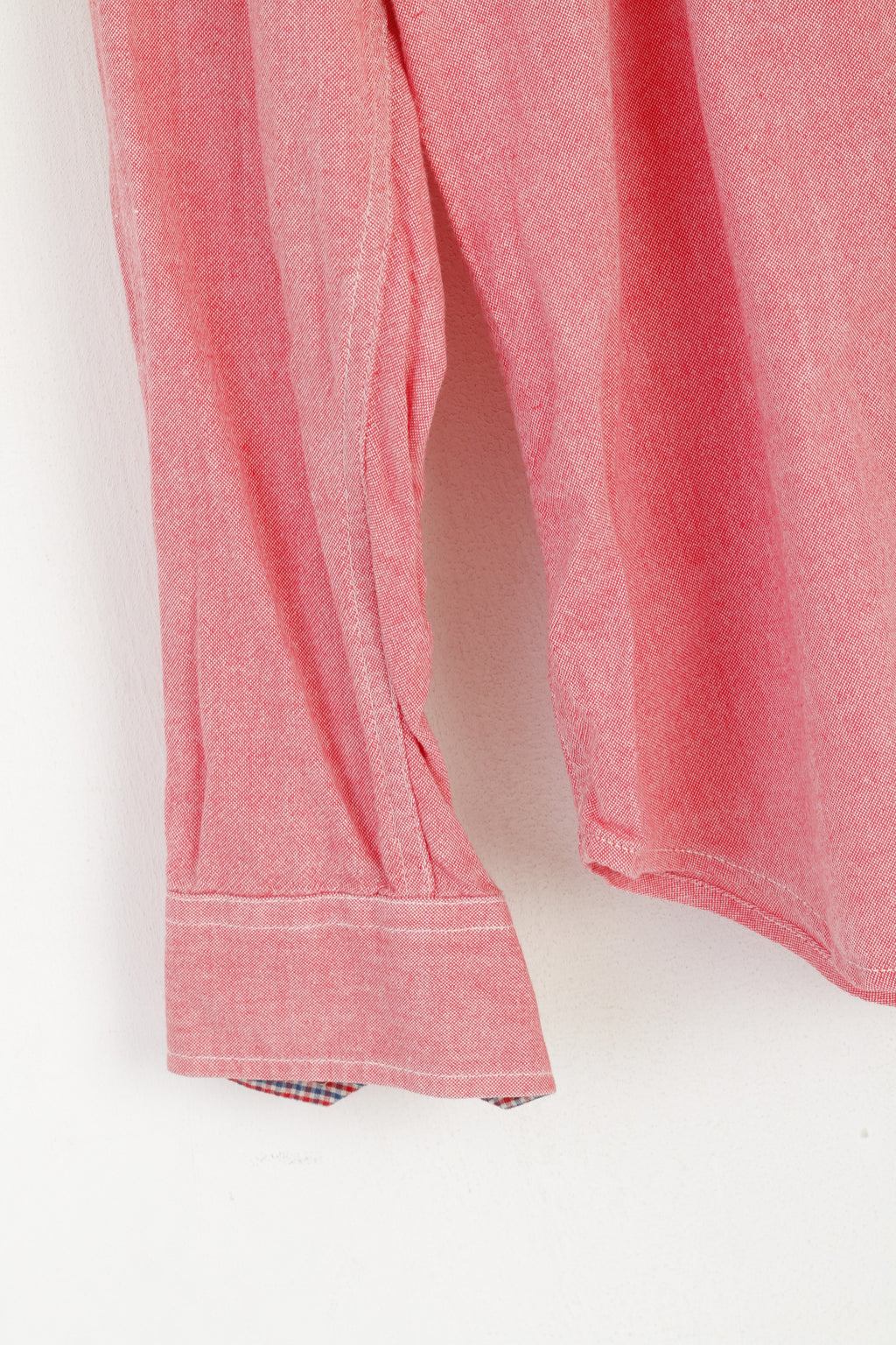 Wrangler Men S Casual Shirt Pink Cotton Regular Spirit Of America Long Sleeve Top