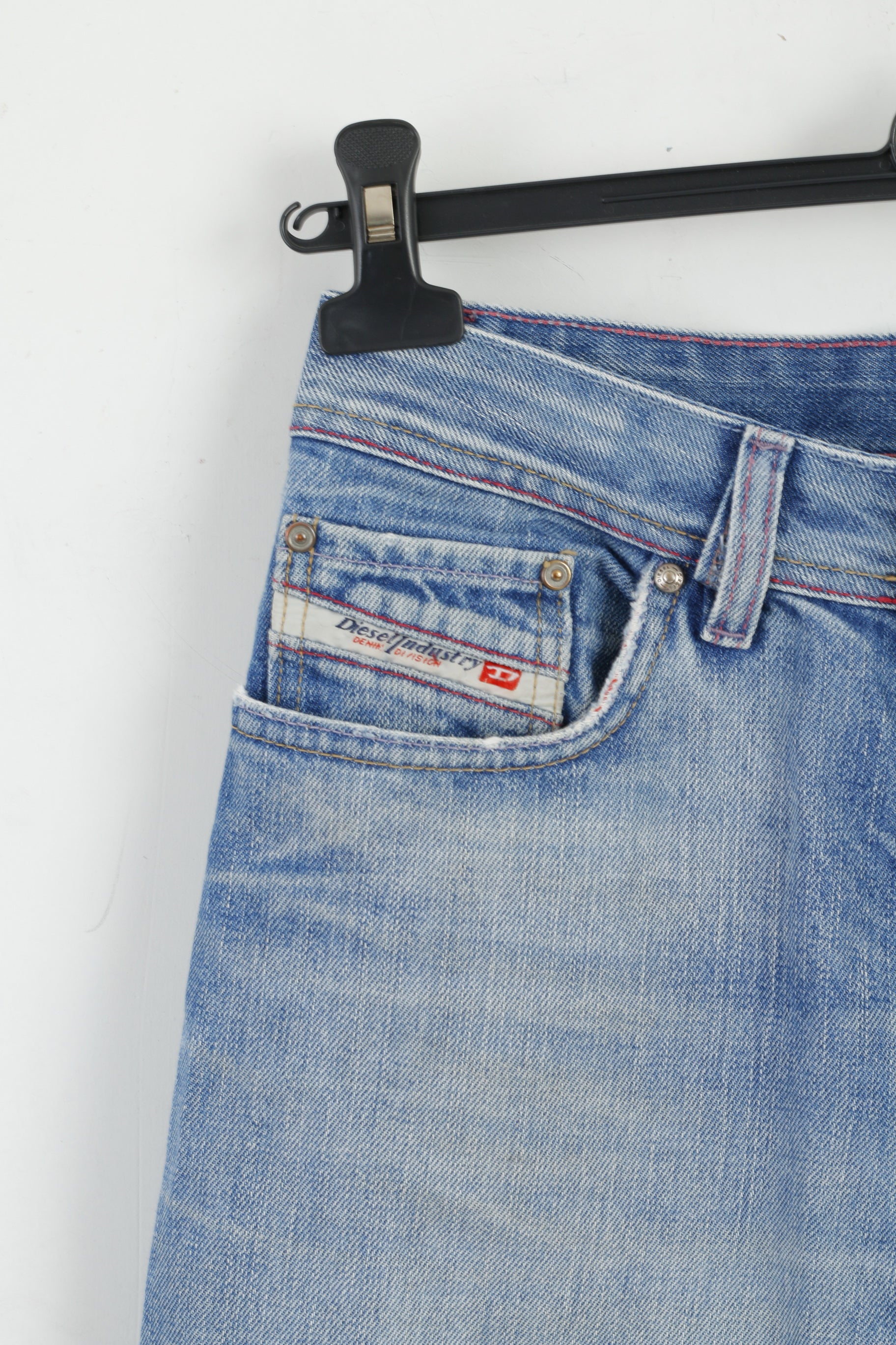 Diesel Industry Mens 31 Trousers Blue Cotton  Made in Italy Classic Pants