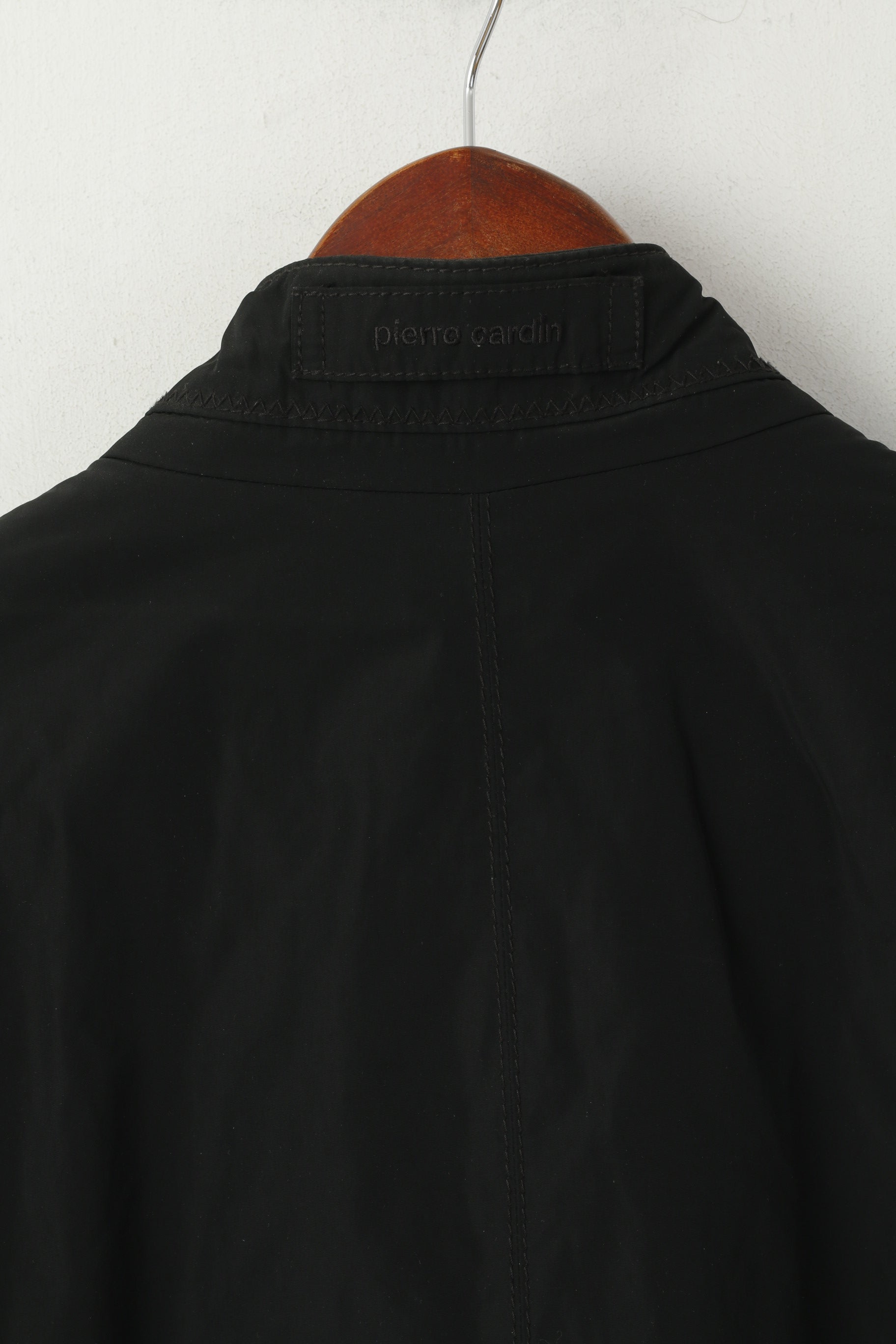 Pierre Cardin Paris Hommes 56 XL Veste Noir Casual Heritage Boutons Détaillés Zip Top Top