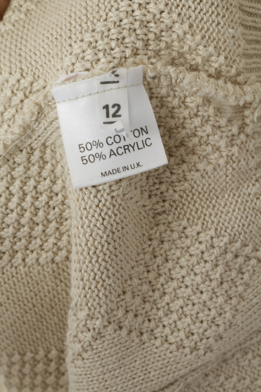 Peter Gribby Men M Jumper Beige Cotton Knitted Marine Club Atlantic Challenge Sweater