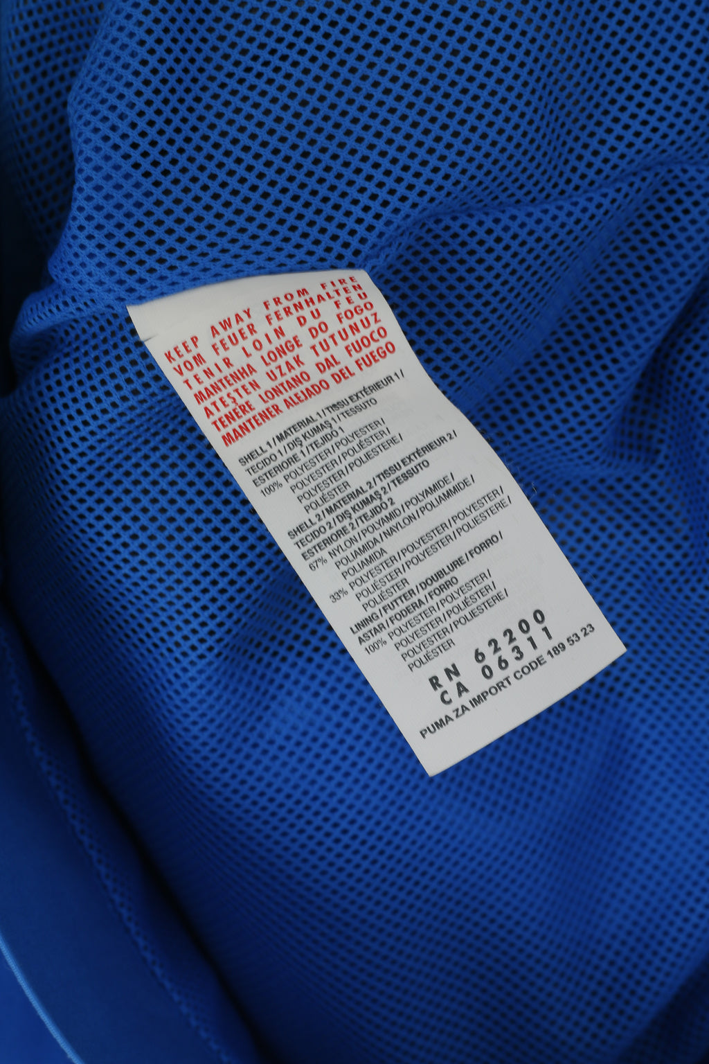 Puma Men XL Jacket Blue Newcastle United Football Club Activewear Zip Up Track Top