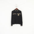 Il suo cardigan XL da donna in maglia Maglione classico con zip intera vintage in acrilico nero