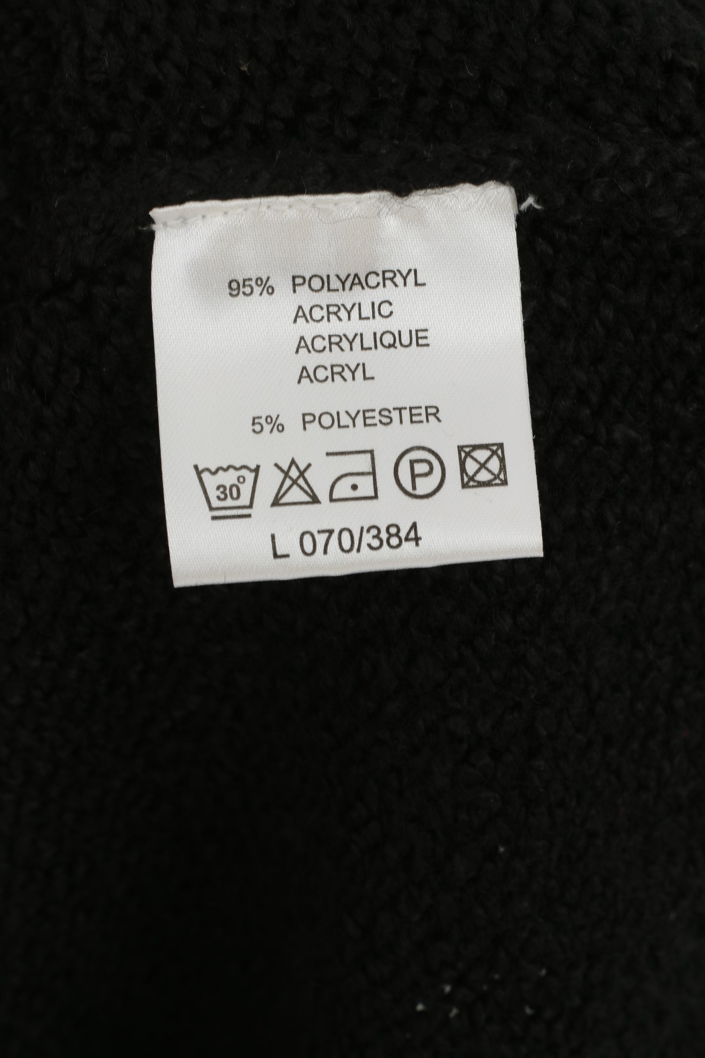 Il suo cardigan XL da donna in maglia Maglione classico con zip intera vintage in acrilico nero