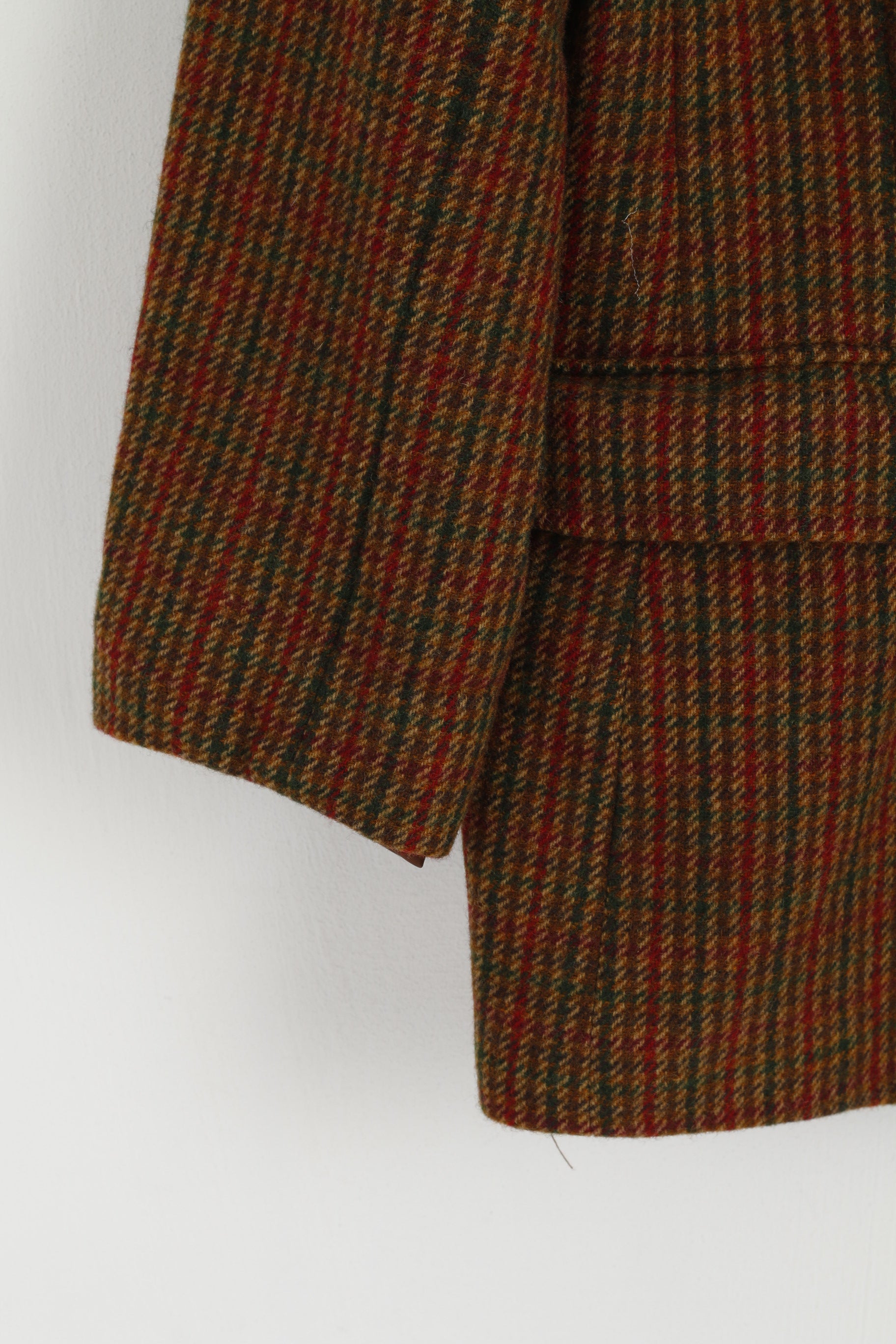 Eastex Femmes 14 40 M Veste Marron Laine Pied-de-Poule Vintage Classique Blazer