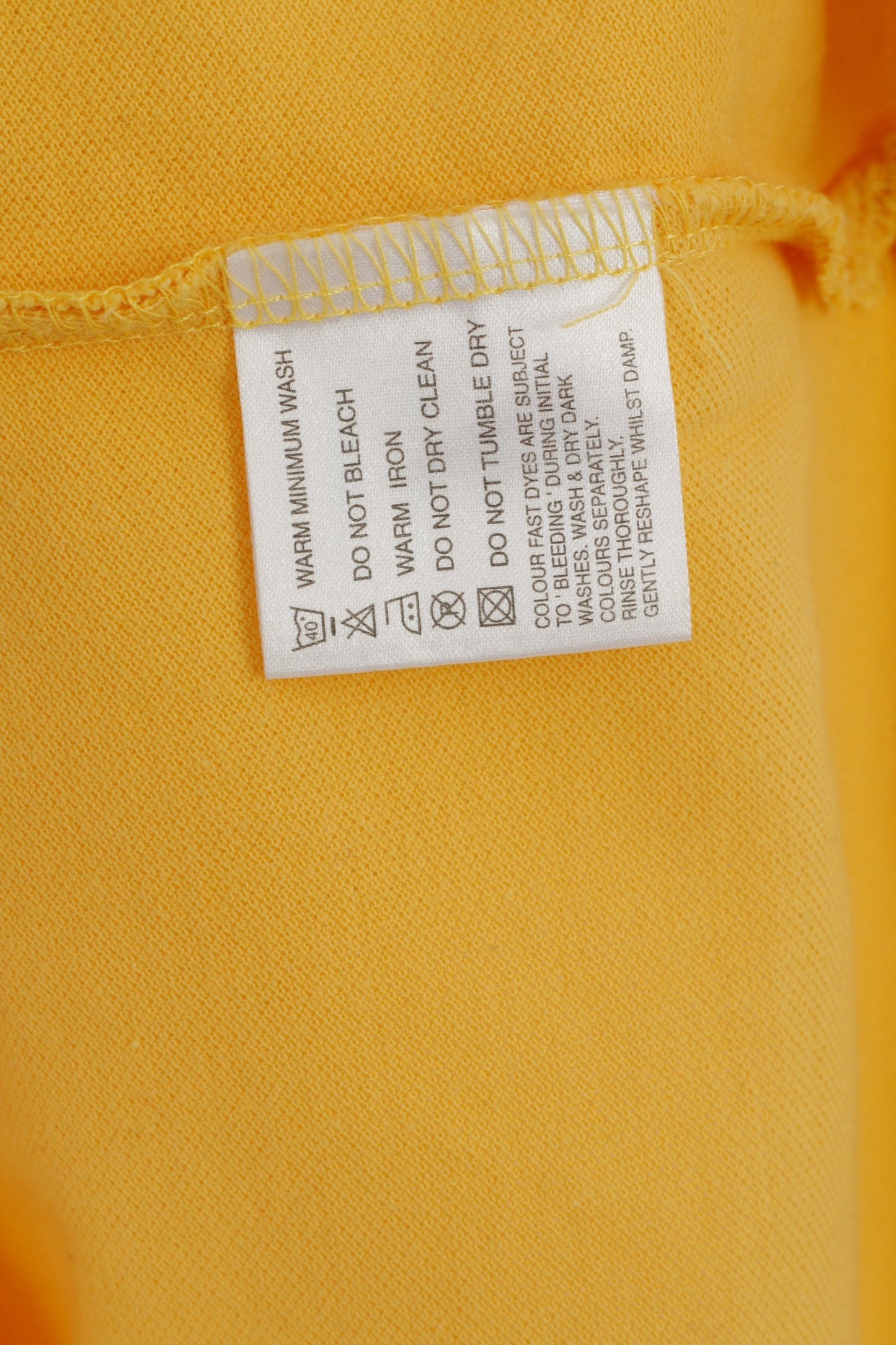 Cotton Traders Men M Polo Shirt Yellow Cotton Vintage Zip Neck Classic Sport Top