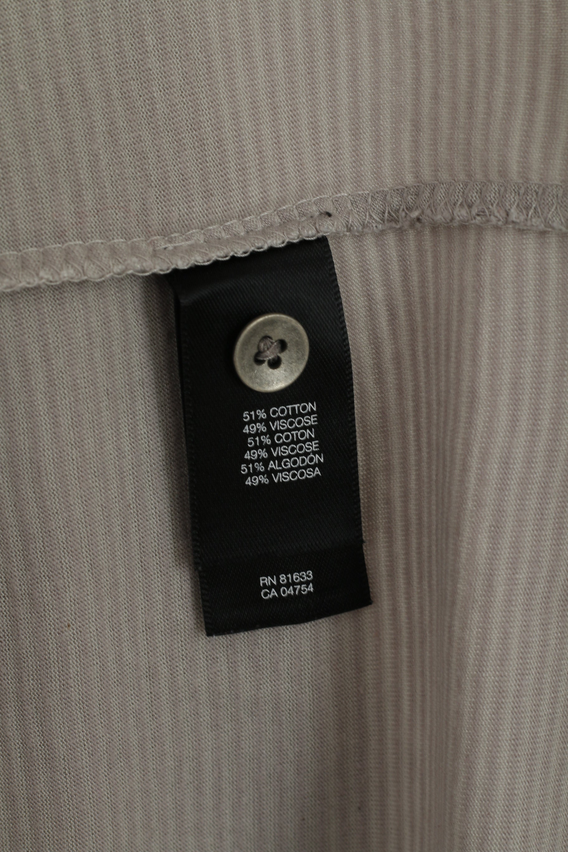 Kenneth Cole Chemise XXL pour homme à rayures grises en coton doux et fin