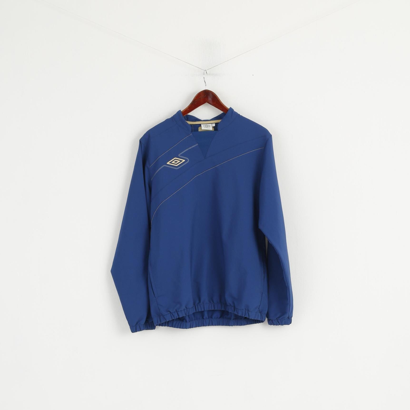 Umbro Men L (M) Sweatshirt Navy Pullover Football Sportswear Fit Activewear Top