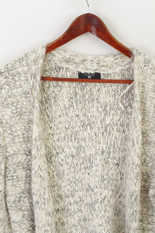 Atelier 248 Femme L Cardigan Beige Or Boho Ouvert Devant Pull Décontracté