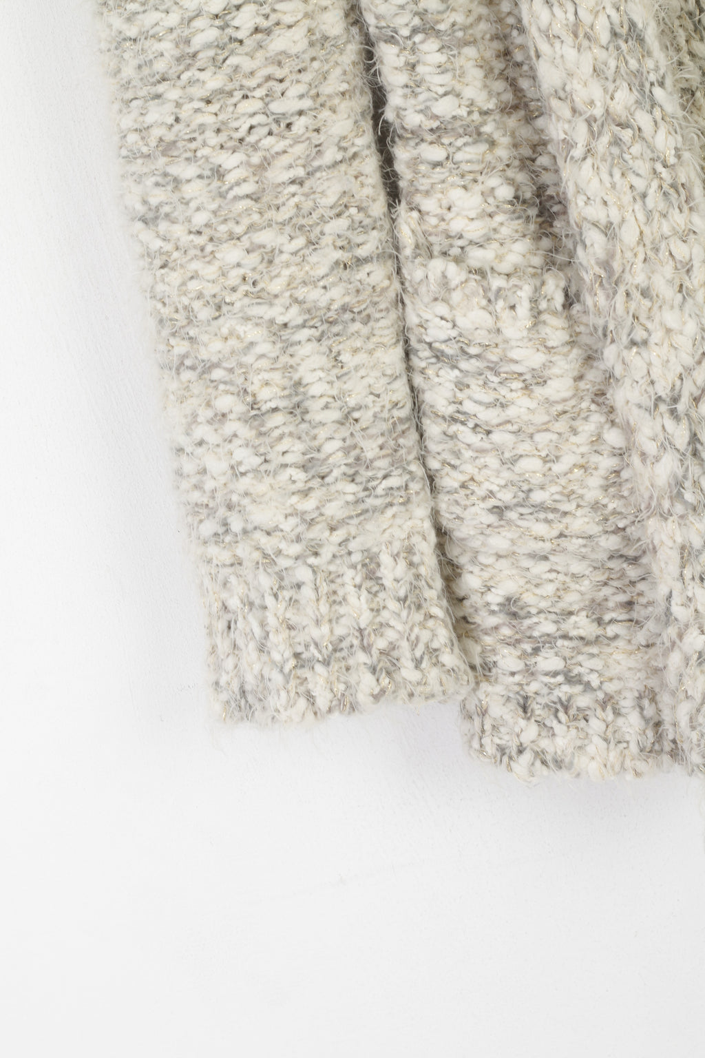 Atelier 248 Femme L Cardigan Beige Or Boho Ouvert Devant Pull Décontracté