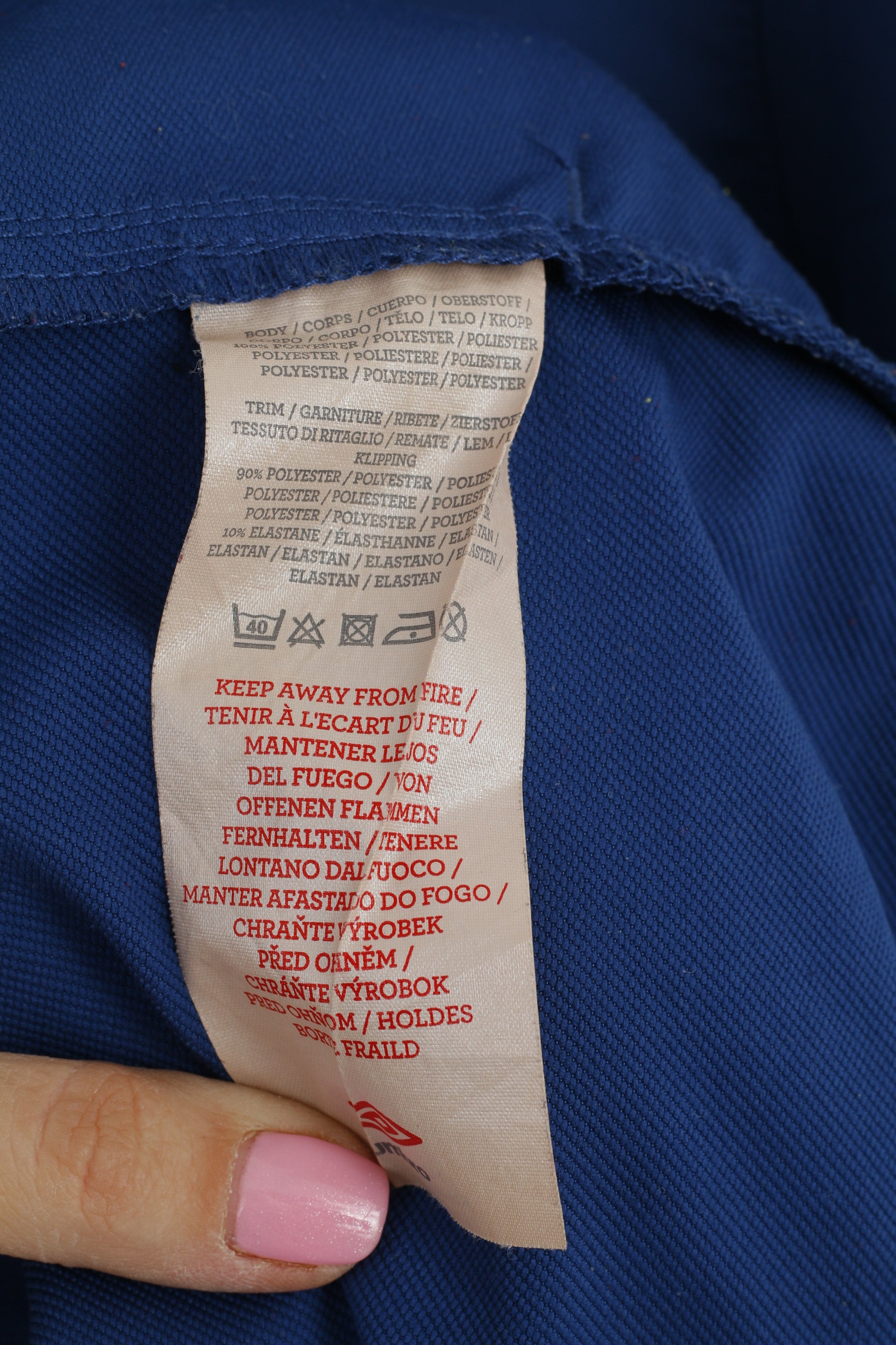 Umbro Men L (M) Sweatshirt Navy Pullover Football Sportswear Fit Activewear Top