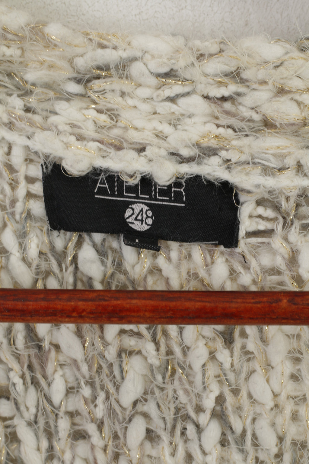 Atelier 248 Femme L Cardigan Beige Or Boho Ouvert Devant Pull Décontracté