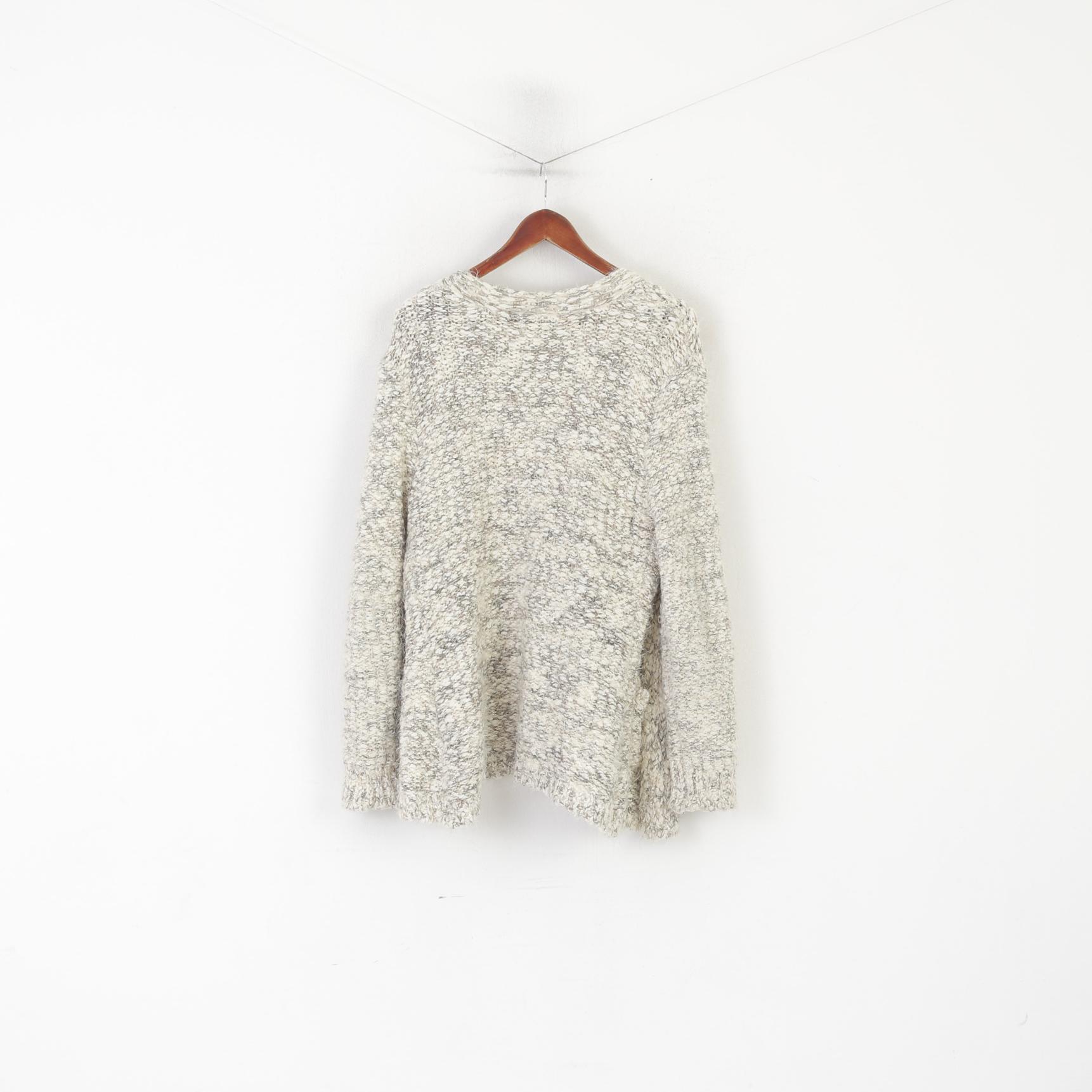 Atelier 248 Femme L Cardigan Beige Or Boho Ouvert Devant Pull Décontracté