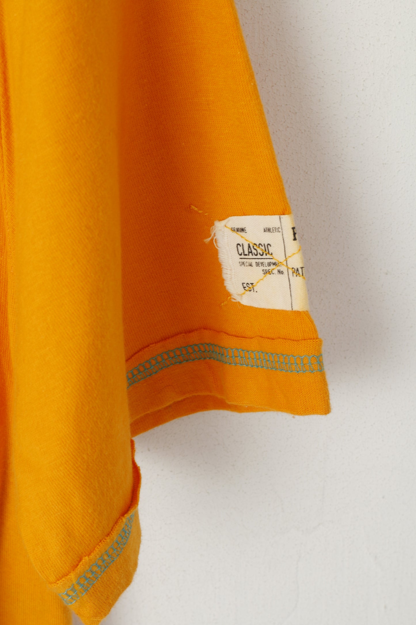 Puma Men M T- Shirt Orange Cotton Graphic Puma Fresh Since 1948 Rugby Short Sleeve Top