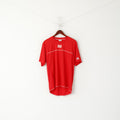 Adidas Men L Shirt Red Japan Jersey Football Activewear Sport Top