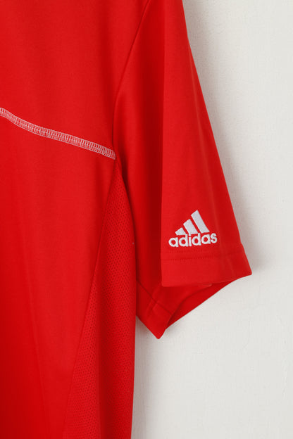 Adidas Hommes L Chemise Rouge Japon Jersey Football Activewear Sport Top