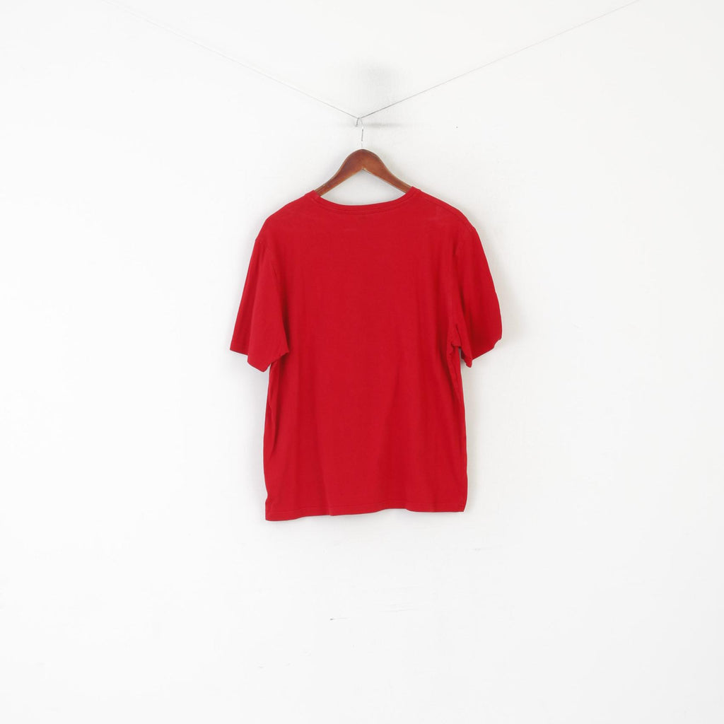 George Looney Tunes Men L Shirt Red Cotton Graphic Look Bald in This?!