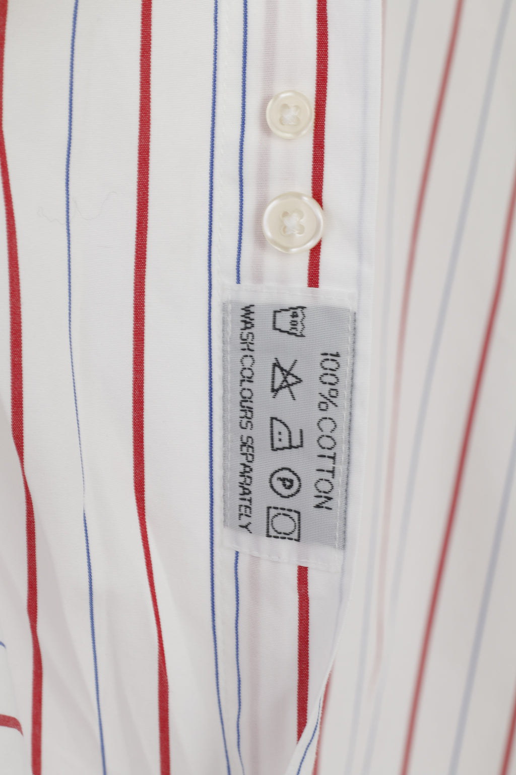 Samuel Windsor Uomo 16.5 42 XL Camicia casual Top a maniche lunghe a righe in cotone bianco