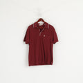 Polo originale da uomo Penguin, top a maniche corte dalla vestibilità classica in cotone marrone rossiccio