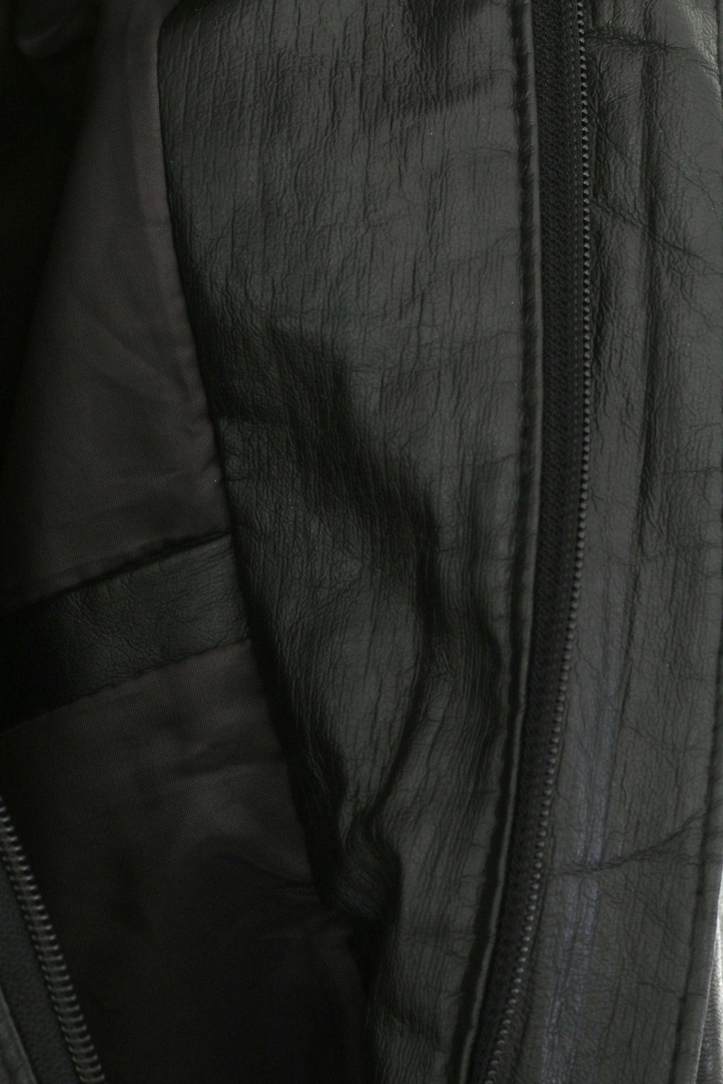 Mode Aigh Hommes 50 S Veste Noir Biker Fermeture Éclair Complète Simili Cuir Moto Haut