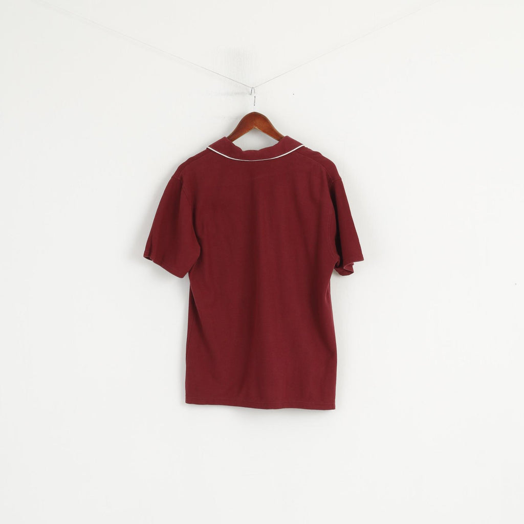 Original Penguin Men S Polo Shirt Maroon Cotton Classic Fit Short Sleeve Top