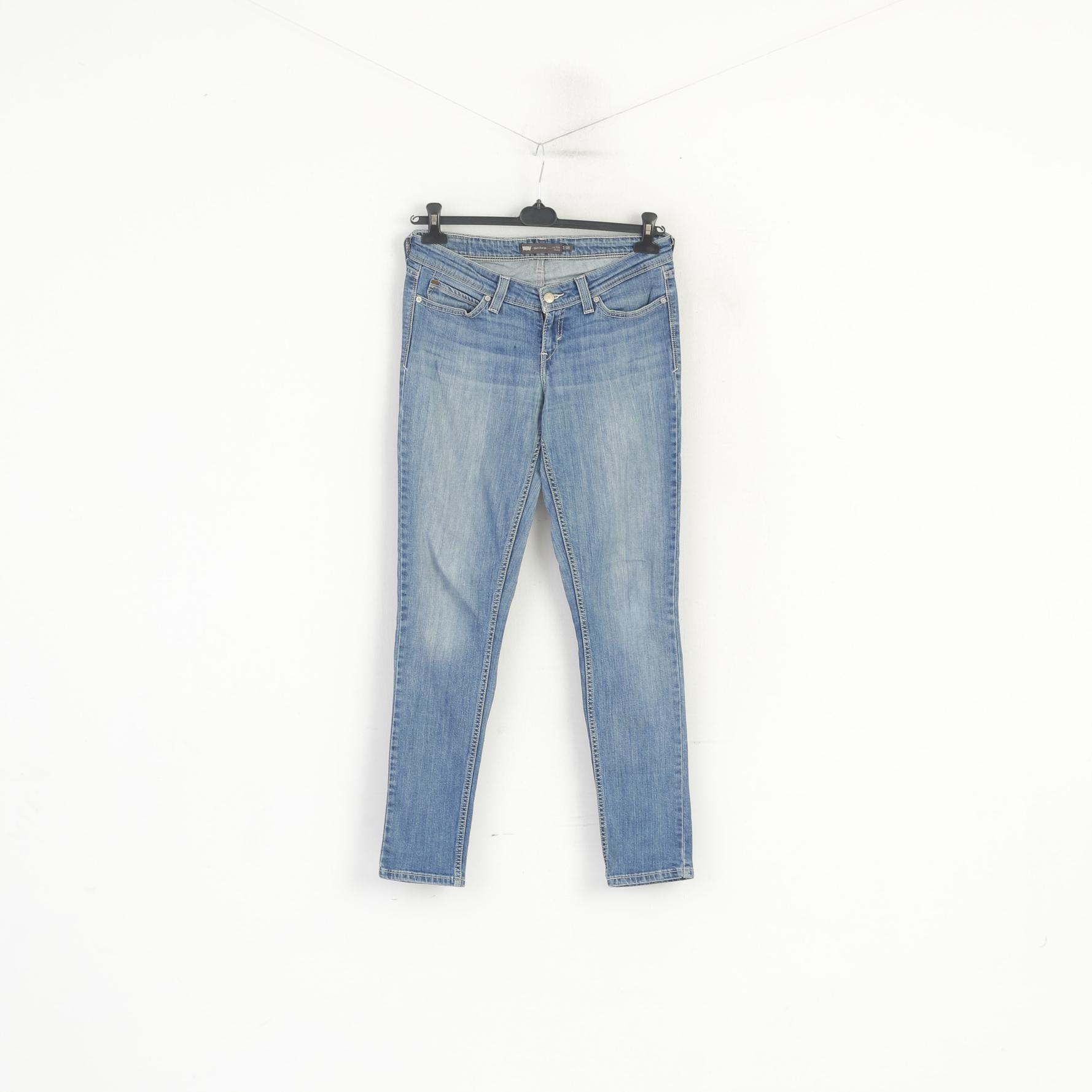 Levi's Demi Curve Women 28 Jeans Trousers Blue Cotton Low Rise Skinny Pants