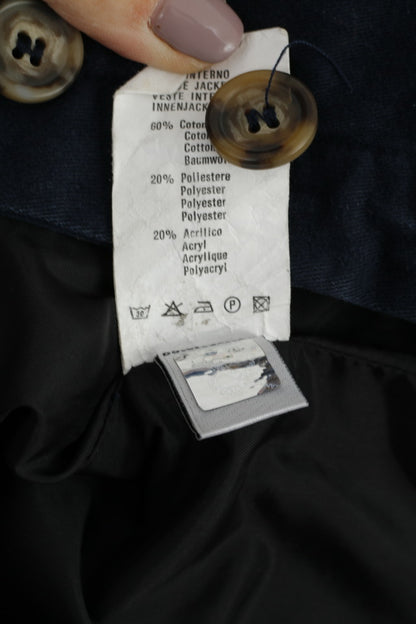 Dolce &amp; Gabbana Veste 40 M pour femme en coton bleu marine avec fermeture éclair