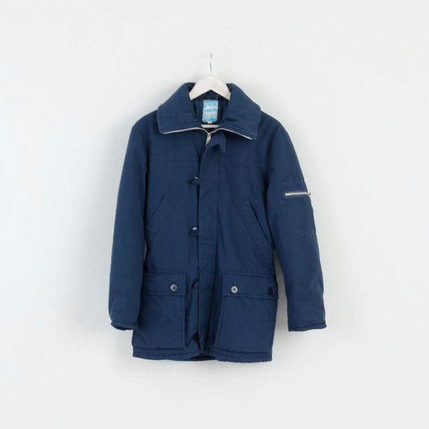Mammut Men 46 M Jacket Vintage Navy Blue Parka Nylon Weathercoat Unisex