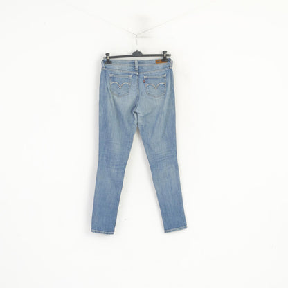 Levi's Demi Curve Women 28 Jeans Trousers Blue Cotton Low Rise Skinny Pants