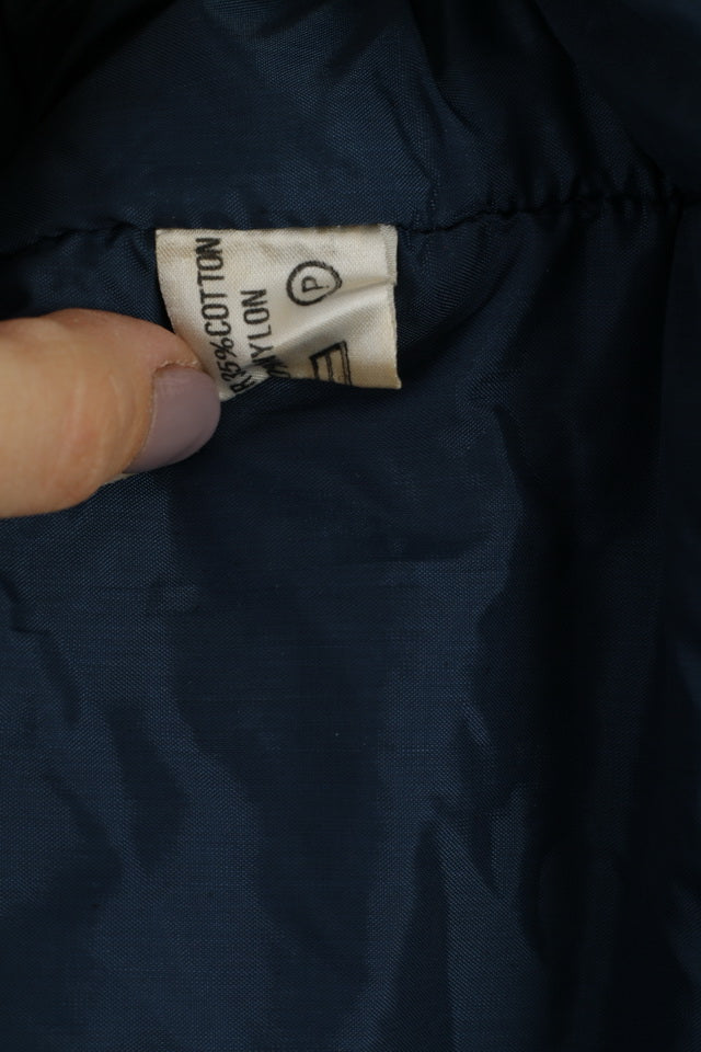 Mammut Men 46 M Jacket Vintage Navy Blue Parka Nylon Weathercoat Unisex