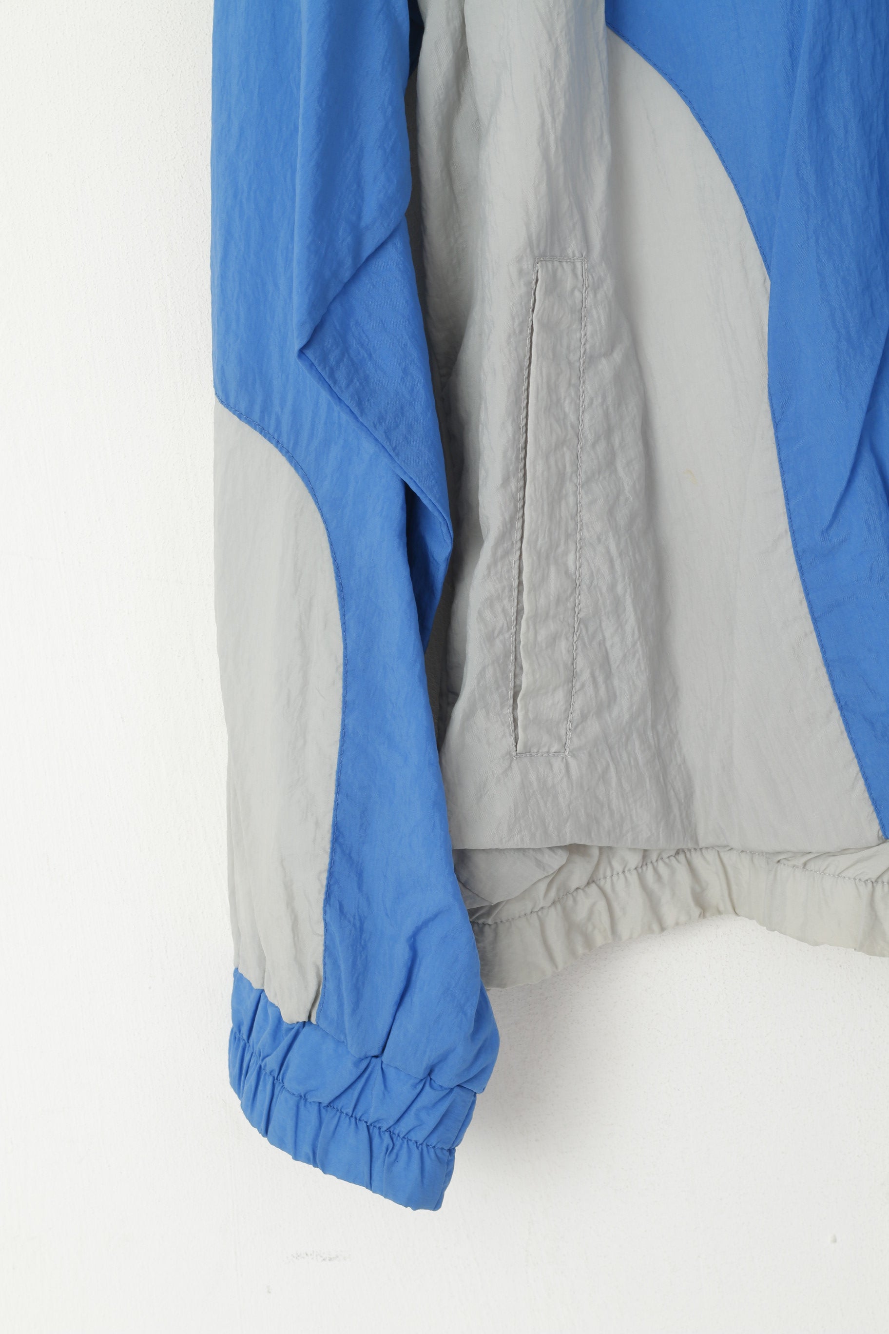 Puma Hommes 6 M Track Top Veste Bleu Vintage Full Zipper Oldschool Sport Nylon