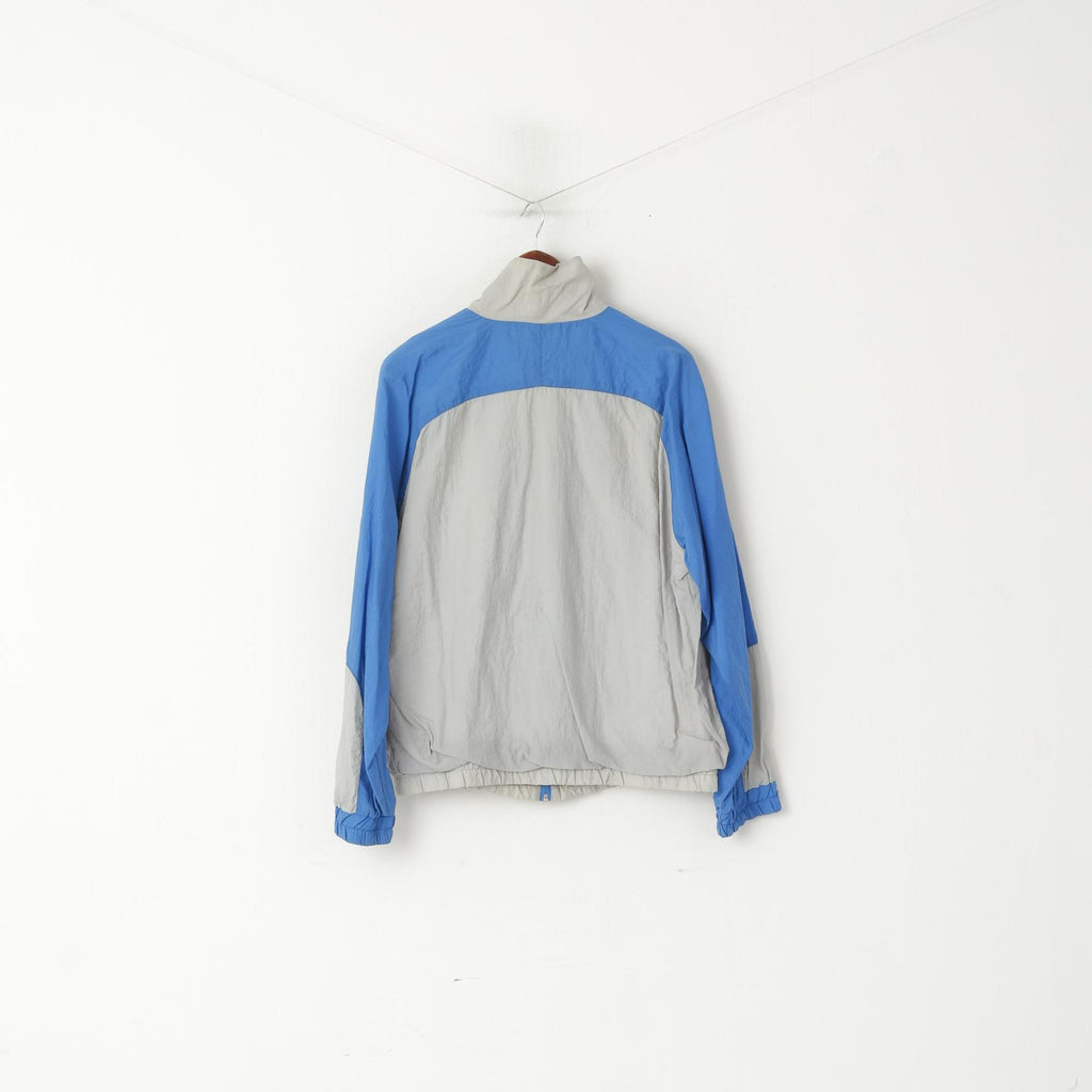 Puma Hommes 6 M Track Top Veste Bleu Vintage Full Zipper Oldschool Sport Nylon