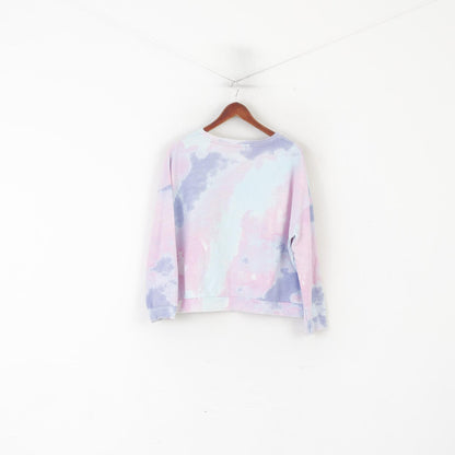 Ariana Grande Women M 12/14 Sweatshirt Pink Faded Oversize Cropped Graphic Top