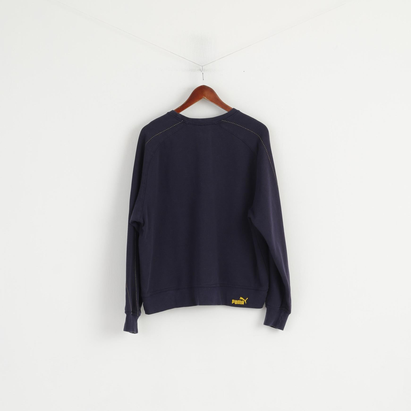 Felpa Puma da uomo L (M) in cotone blu scuro Svenska maglia classica da calcio svedese