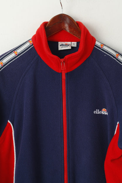 Ellesse Junior Youth XL 158-164 cm Fleece Top Navy Full Zipper Sport Sweatshirt