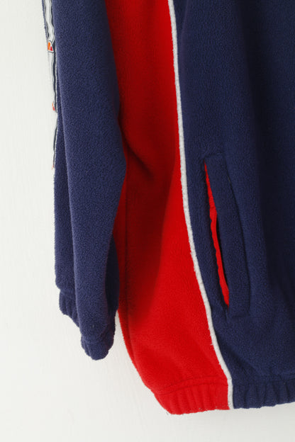Ellesse Junior Youth XL 158-164 cm Fleece Top Navy Full Zipper Sport Sweatshirt